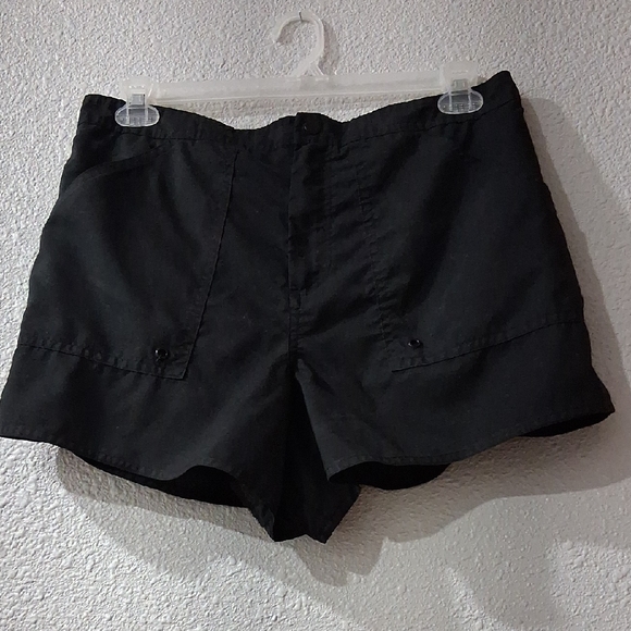 Cove Other - Le Cove Black Women's Cargo Swim Shorts,  Black, Plus Size 18